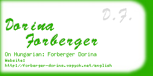 dorina forberger business card